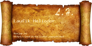 Laufik Heliodor névjegykártya